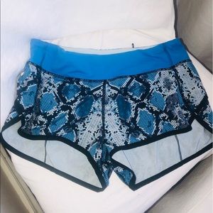 Lulu Lemon Blue Snakeskin Shorts!!